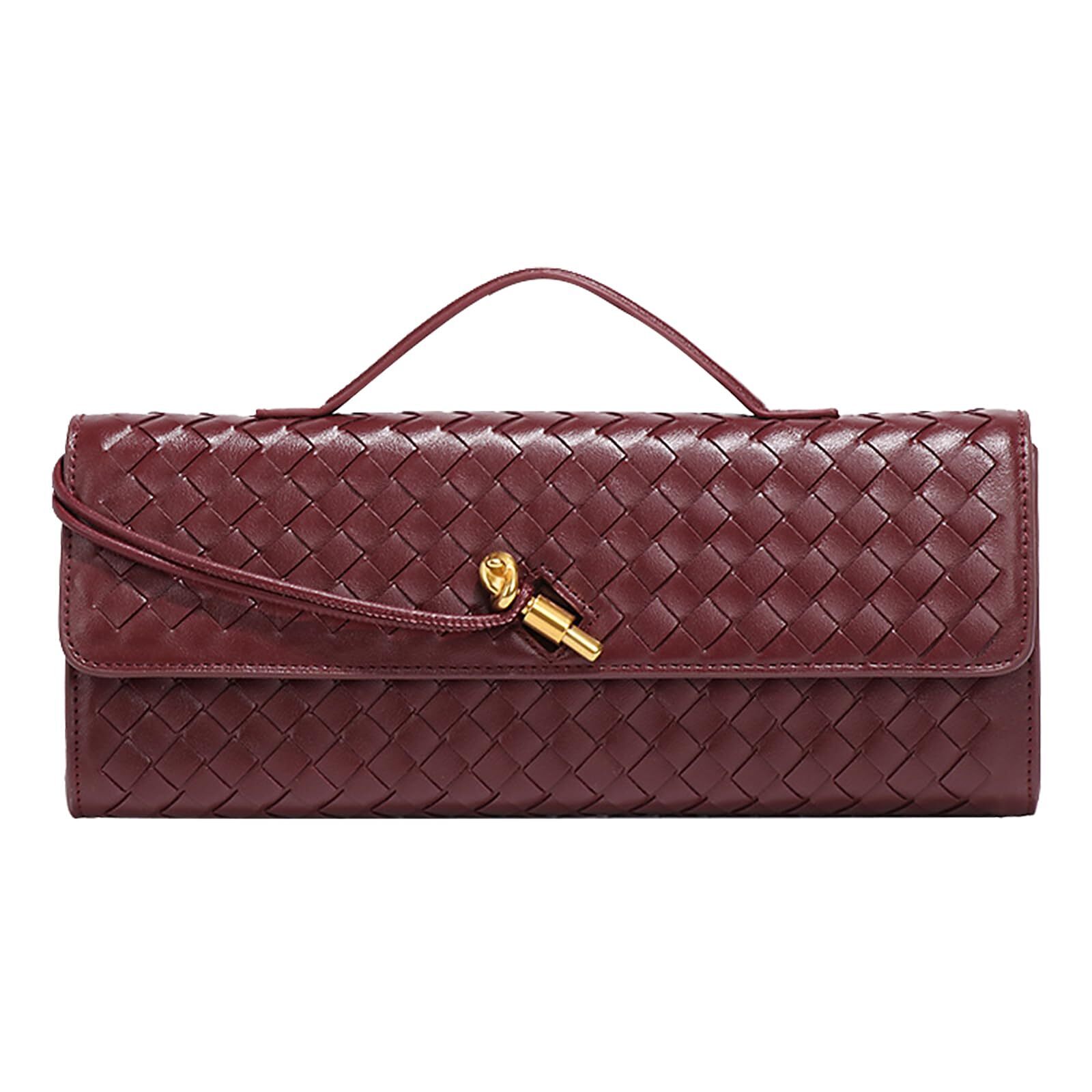 3988 Evening Clutch Purses Formal Woven Crossbody Pu Leather Bags Fashion